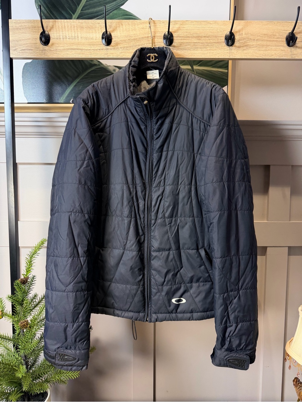 Oakley Y2K Women’s Black Quilted Puffer Winter Jacket SZ XL